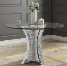 Orsina silver extendable dining room set from homelegance. New Arrival Silver Mirrored Dining Table Crushed Diamond Table For Dining Room Furniture View Dining Room Mirror Dining Table For Home Hotel Mr Product Details From Shenzhen Mino Furniture Co Ltd On