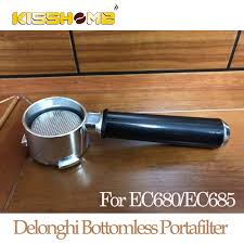 While ec685 does pretty much everything from frothing the milk to po. Espresso Coffee Portafilter For Delonghi Ec680 Ec685 Stainless Steel 51mm Bottomless Coffee Machine Handle With Filter Basket Coffee Filters Aliexpress