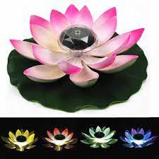 Solar floating pool lights are, in our opinion, the most economical choice. Led Lotus Flower Solar Powered Lamps Floating Flower Pond Tank Light Ornament Party Garden Decoration 10 Led Underwater Lights Aliexpress