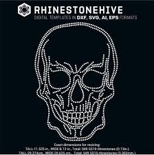 Some of the links below may be affiliate links which means i get a small commission if you use them! Large Skull Rhinestone Template Digital Download Svg Eps Png Dxf Rhinestone Template Rhinestone Designs Templates Rhinestone Skull Template