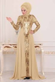 Tesetturlu Abiye Elbise Pul Payetli Gold Tesettur Abiye Elbise 9111gold Tesetturisland Com Elbise Resmi Elbise The Dress