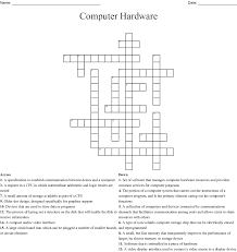An electronic visual display for computers. Computer Components Crossword Wordmint