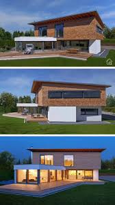 Modernes Holzhaus Mit Pultdach Architektur Bauen Einfamilienhaus Grundriss Mit Garage Architectural House Plans House Architecture Design Modern House Design