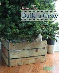Attach your christmas tree trunk. How To Build A Crate Tree Collar The Turquoise Home