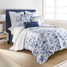 By arranging the strips in the order you want and sewing them together via the tutorial in the link below you can create some beautiful spring and summer pillow shams. Linnea Blue Quilt And Pillow Sham Set Levtex Home Target