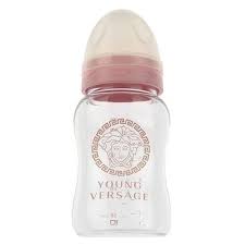 Young Versace Baby Girls Pink Branded Easy Grip Bottle 225ml 40 Liked On Polyvore Baby Bottles Luxury Baby Baby Bottle Brands