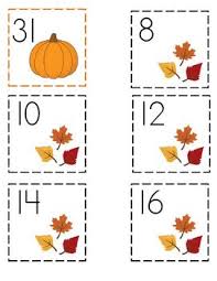 Fall Calendar Numbers Abab Pattern Calendar Numbers Calendar Card Patterns