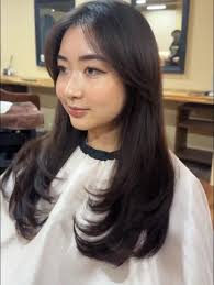 Butterfly haircut with Frenchgloss Milktea Brown