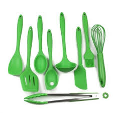 lime green kitchen utensils