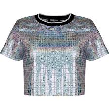 Holographic Crop Tee Holographic Shirt Crop Tee Clothes Design