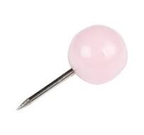 JAM Paper Colorful Push Pins, Round Head Map Thumb Tacks, Baby Pink Pastel,  100/Pack