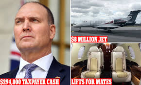 Australia's finance minister, mathias cormann, admits in senate estimates he booked holidays by calling the chief executive of the travel company helloworld. Nev Power Flies Mps In His 8million Private Jet On Taxpayer Daily Mail Online
