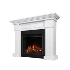 The vividflame electric firebox mimics the look of a real fire, but does not require a chimney or vents and plugs into a standard outlet for convenient set up. Real Flame Hillcrest Electric Fireplace White Target