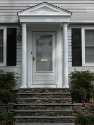Start the first step just before the slope begins. Stone Front Step Houzz