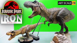 Jurassic park, the lost world: Iron Studios Jurassic Park T Rex 1 10 Art Scale Statue Opening Review Youtube