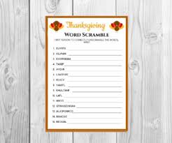 It has six different thanksgiving activities that you can print out and play on turkey day. Thanksgiving Word Scramble Kid Games Printable Thanksgiving Game