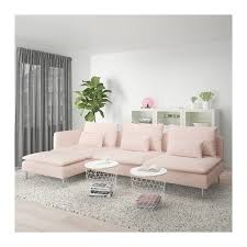 Soderhamn Sectional 4 Seat With Chaise And Open End Finnsta White Ikea In 2020 Pink Living Room Decor Pink Living Room Pink Couch Living Room