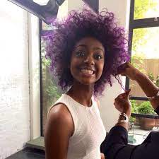 If you have dark brown or brunette hair you will be able to get a nice dark purple color without bleaching. Short Purple Natural Hair On Dark Skin Novocom Top
