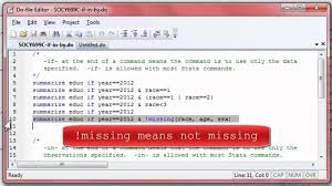 Stata Command Modifiers If In And By Bysort Youtube