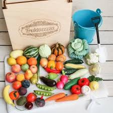 Miniature Food Vegetables And Fruits 50 Pcs Set Educational Etsy Vegetables Miniature Food Barbie Food