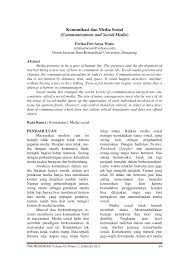 Melakukan pemesanan dan pembelian berbagai produk barang/jasa melalui internet. Pdf Komunikasi Dan Media Sosial Communications And Social Media