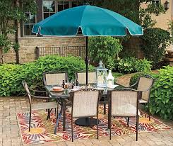 Wilson Fisher Huntington Chairs Glass Top Table Cafe Umbrella Patio Dining Set At Big Lots With Images Patio Decor Patio Dining Set Patio Set
