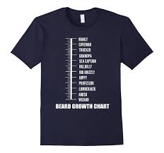 Amazon Com Beard Growth Chart Funny Manly T Shirt Clothing