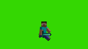 Check spelling or type a new query. Minecraft Green Screen No Copyright Steve Running With A Diamond Sword On His Hand Youtube