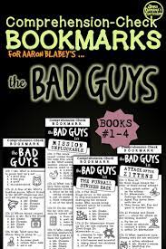 The Bad Guys Series Books 1 4 Comprehension Check Bookmarks Comprehension Bookmarks For Books Elementary Resources