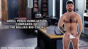 Small penis humiliation compared to the bullies big cock