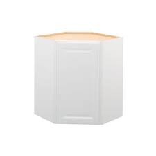 Hampton Bay Hampton Assembled 24x30x12 In Diagonal Corner Wall Kitchen Cabinet In Satin White Kwd2430 Sw The Hom Corner Wall Raised Panel Doors The Hamptons