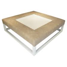 Ottoman trays are a wonderful way to enjoy the benefits of both the ottoman and the convenience of a coffee table all in one! Large Ottoman Coffee Table With Italian Leather And Lacquered Legs And Recessed Tray For Sale At 1stdibs