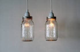 Pair Of Mason Jar Hanging Pendant Lights Upcycled Rustic Etsy