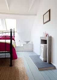 House Call A Ceramic Artist S Enviable Life On The Scottish Coast Remodelista Painted Wood Floors Painted Floorboards Bedroom Flooring