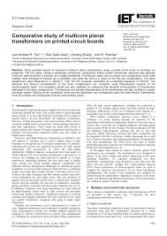 Here is an online pcb differential impedance calculator to calculate the differential. Pdf A Comparative Study Of Multicore Planar Transformers On Printed Circuit Boards