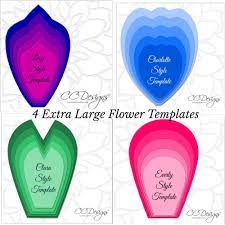 See more ideas about flower template, paper flowers diy, paper flowers. Easy Large Paper Flowers Pdf Printable Templates Giant Paper Etsy In 2021 Paper Flower Template Paper Flowers Flower Template