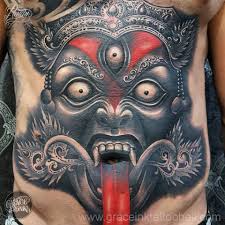 These tattoos are enlarged in such a way that they cover the whole body while maintaining their. Mahakali Tato Keren Tato Dada Desain Tato