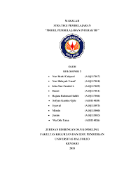 Segala usaha guru untuk menerapkan. Doc Makalah Strategi Pembelajaran Model Pembelajaran Interaktif Oleh Kelompok 2 Rajasa Rahman Academia Edu