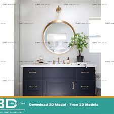 236 Wash Basin 3d Model Free Download Luxurybathroom3dmodelfreedownload Modern Bathroom Tile Round Mirror Bathroom Bathroom Floor Tiles