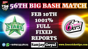 Sydney sixers vs hobart hurricanes(twitter). 56th Match Melbourne Stars Vs Sydney Sixers Big Bash League 2018 19