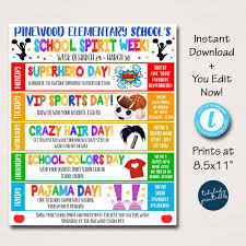 Download and customize our christmas presentation templates for google slides and powerpoint and impress your audience free easy to edit.christmas and the colour red always go hand in hand. School Spirit Week Itinerary Schedule Daily Weekly Calendar Etsy School Spirit Week School Spirit Days Spirit Week
