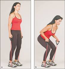 Squats with loop resistance band this exercise is very similar to the classic squat, but we use the resistance band to add a simultaneous workout for the triceps and shoulders. 10 Ways To Use Exercise Bands To Tone And Tighten Dummies