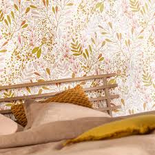 Tableau de caractéristiques du produit. Papier Peint Joy Rose Or Fond Blanc Green Life Caselio Gnl101694002