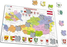 Detailed map of austria and neighboring countries. K41 Austria Political Map Maps Of Countries Puzzles Larsen Puzzles