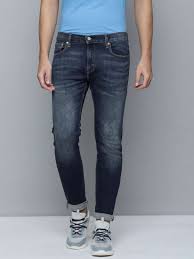 Levis Men Blue 512 Slim Tapered Fit Mid Rise Light Fade Stretchable Jeans