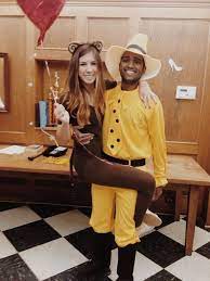 Curious George And The Man In The Yellow Hat Costume Curious George Costume Couple Halloween Costumes Man In The Yellow Hat Costume