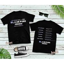 Blackpink unveils north american world tour dates: Blackpink In Your Area 2019 World Tour North America Front Back Print Men S T Shirt Shopee Malaysia