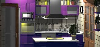 modern modular kitchen 3d dwg model for
