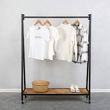 Saw something that caught your attention? Buy Retro Iron Clothing Racks With Wood Shelves Retail Rolling Display Rack With Wheels 59in Commercial Standing Clothes Racks For Hanging Clothes Metal Heavy Duty Wooden Garment Rack Black Online In Indonesia B088rl51fx