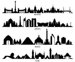 Black And White Skyline Clipart Royalty Free Silhouette Of Jakarta Skyline Clip Art Vector Images Illustrations Istock Skyline Image Skyline Image Illustration